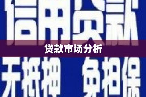 濉溪贷款市场分析