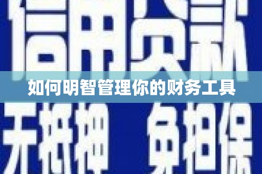 濉溪如何明智管理你的财务工具