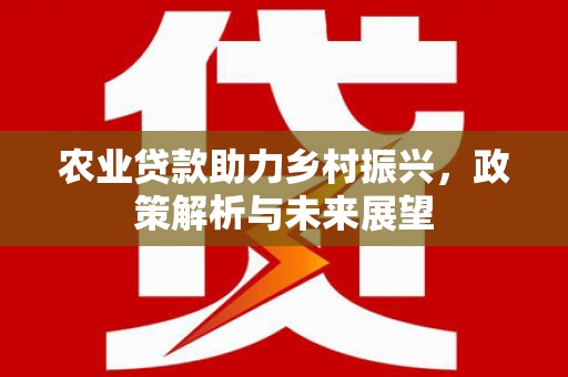 濉溪农业贷款助力乡村振兴，政策解析与未来展望