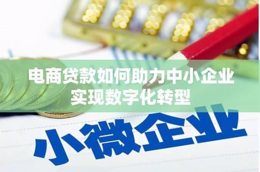 濉溪电商贷款如何助力中小企业实现数字化转型