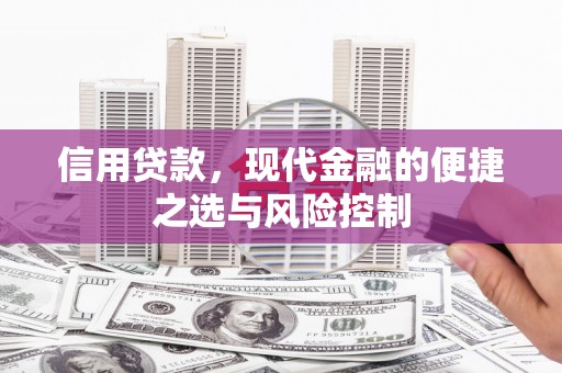 濉溪信用贷款，现代金融的便捷之选与风险控制