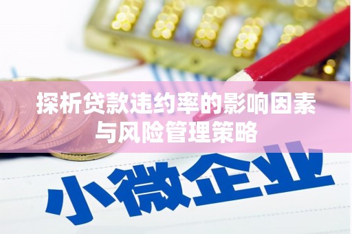 濉溪探析贷款违约率的影响因素与风险管理策略