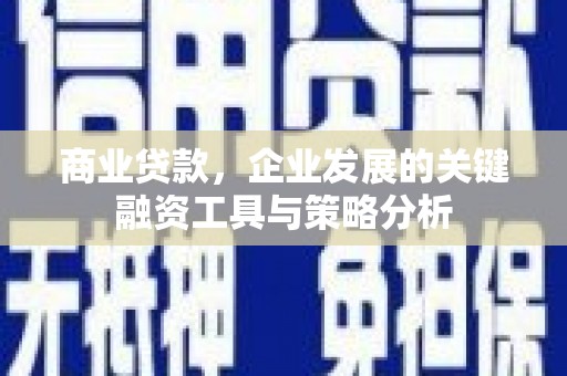 濉溪商业贷款，企业发展的关键融资工具与策略分析