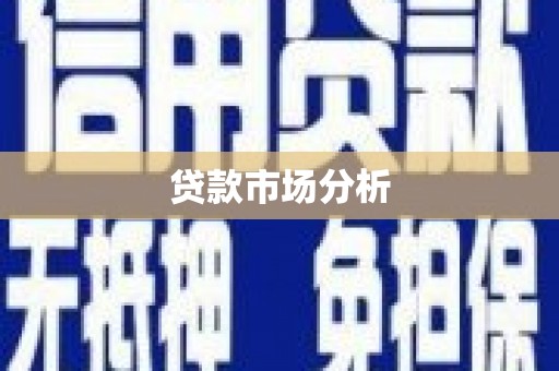 濉溪贷款市场分析