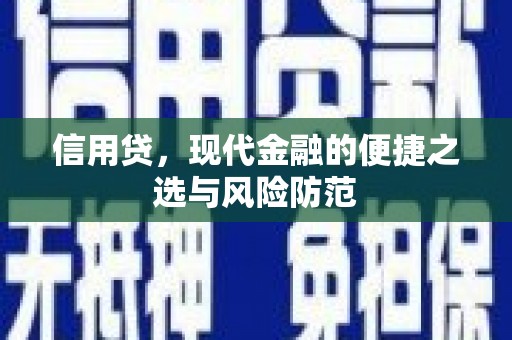 濉溪信用贷，现代金融的便捷之选与风险防范