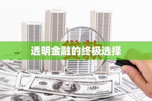 濉溪透明金融的终极选择