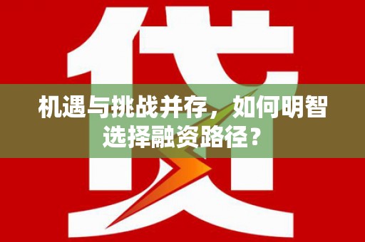 濉溪机遇与挑战并存，如何明智选择融资路径？